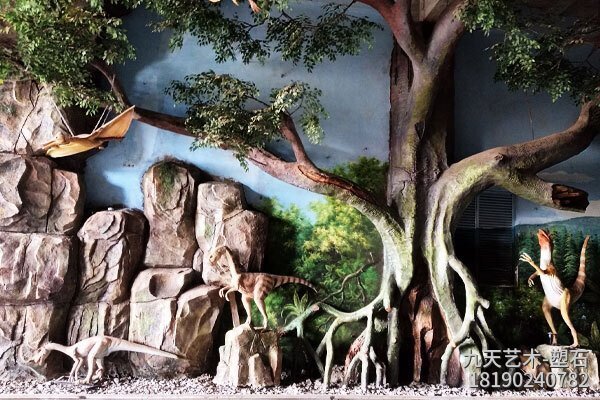 云南昆明水泥假山景觀(guān)制作-恐龍隧道實(shí)景3