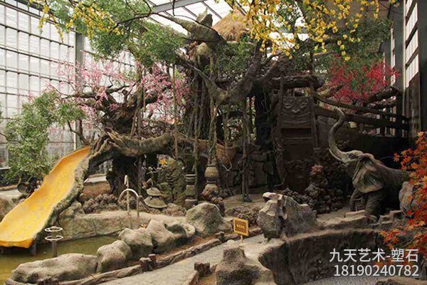 室內生態(tài)水泥假山景觀(guān)，參考價(jià)格380元/平方米