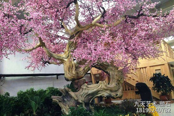 室內水泥仿真花樹(shù)圖片