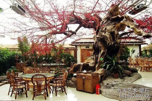 室內水泥假樹(shù)生態(tài)景觀(guān)圖片