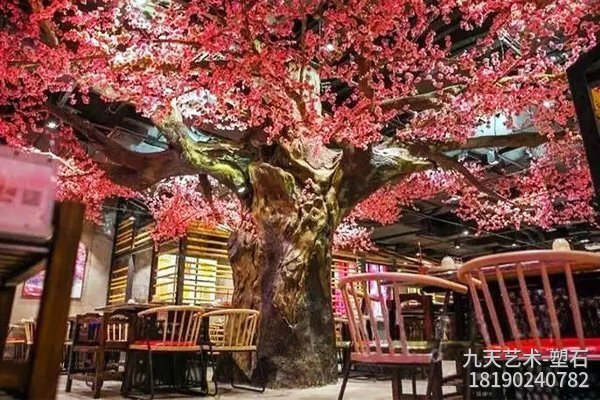 室內水泥塑假樹(shù)花樹(shù)