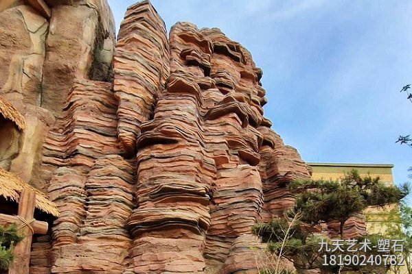 旅游景區仿丹霞地貌水泥假山