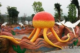 游樂(lè )園卡通章魚(yú)水泥雕塑