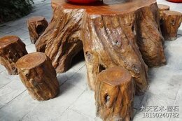 戶(hù)外水泥仿樹(shù)休閑桌凳